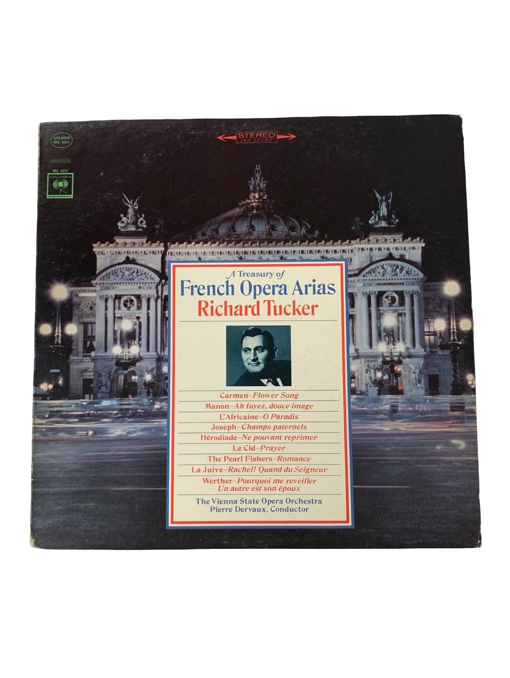 A Treasury of French Opera Arias by Richard Tucker Vinyl Record LP Album